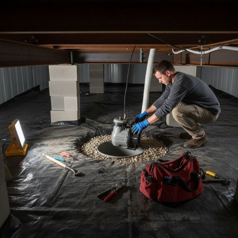 Basement Drainage Installation in Manchester, NH