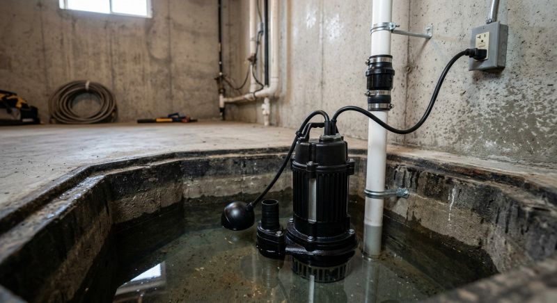 Basement Drainage Installation in Warwick, RI