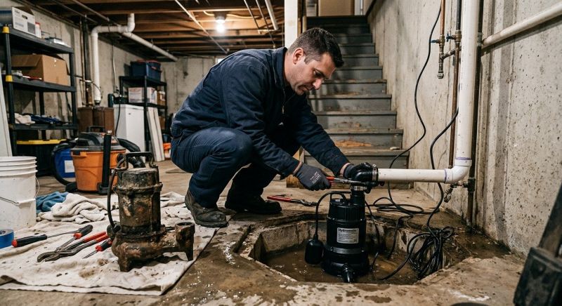 Basement Sump Pump Service in Manchester, NH