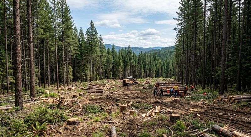 Pine Tree Clearing in Gwinnett County, GA